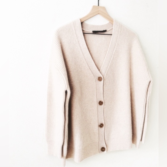 Jenni Kayne Cashmere Cocoon Cardigan - Oatmeal - Size S - Picture 1 of 6